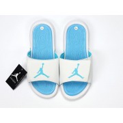 Nike Air Jordan Hydro IV Pantoufle - Autocollants magiques Sandals Bleu/Blanches Pas Cher Pour Homme